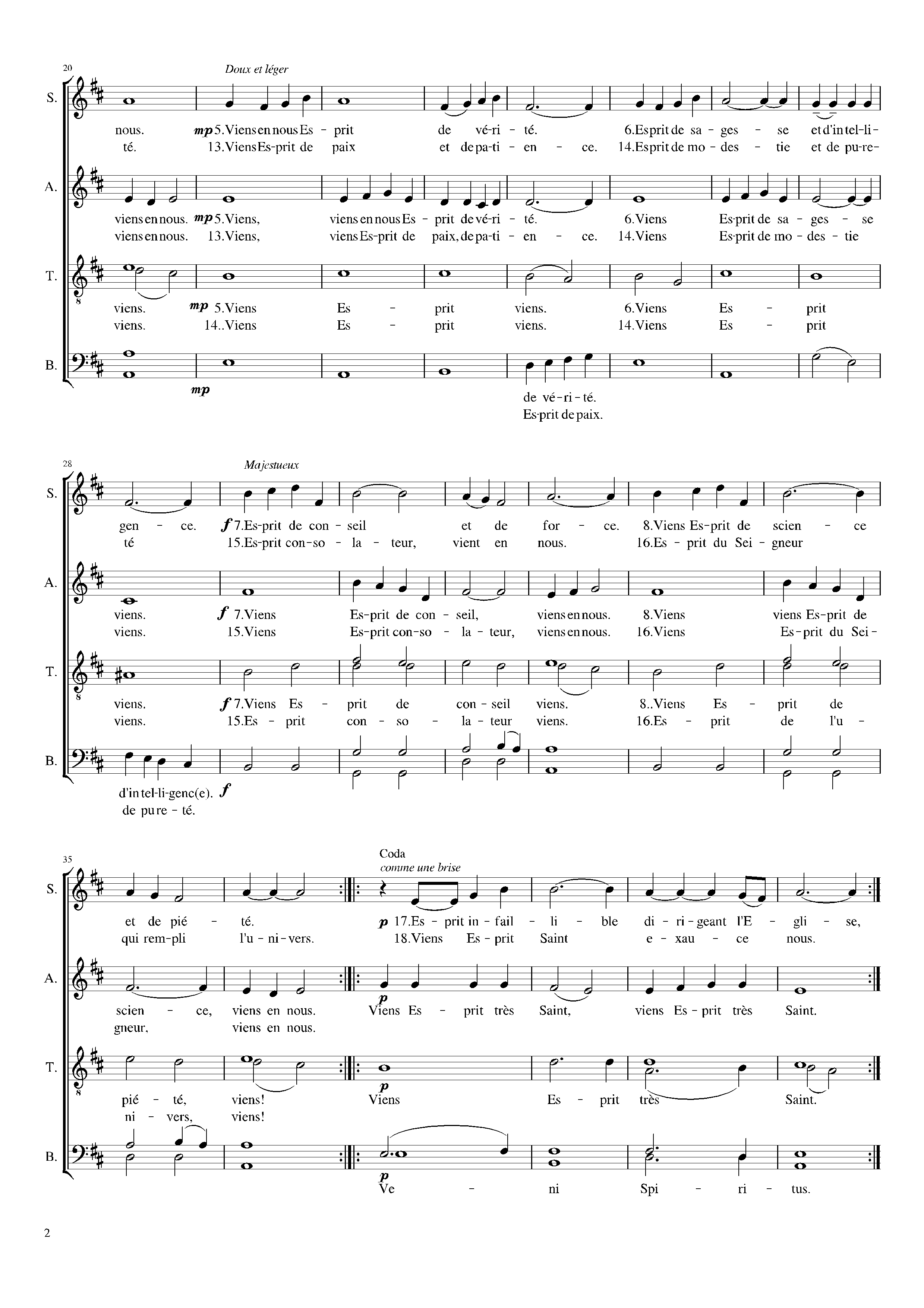 Page 2 de Viens Esprit Saint