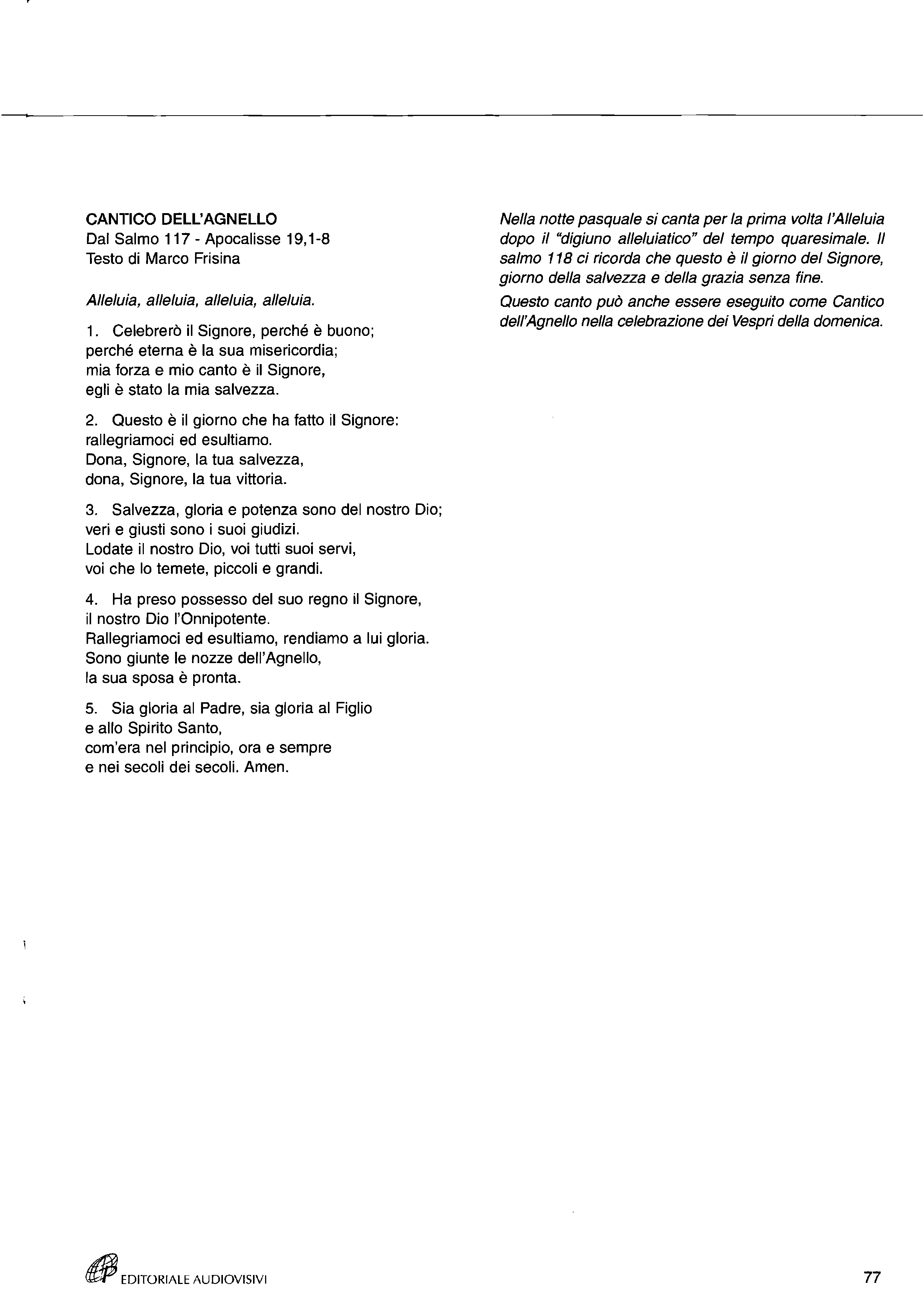 Page 8 de Cantico dell'Agnello