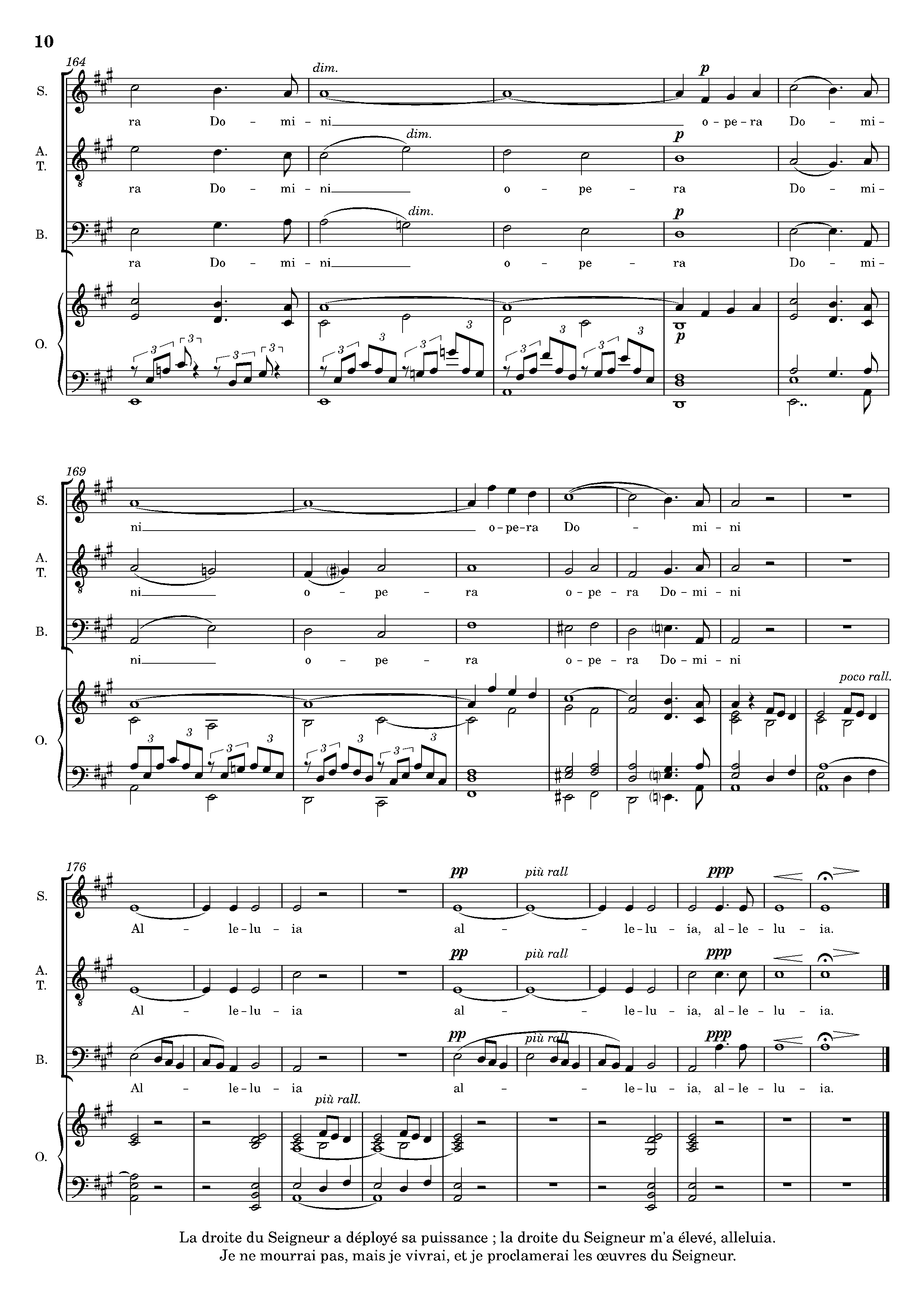Page 10 de Dextera Domini (avec orgue)
