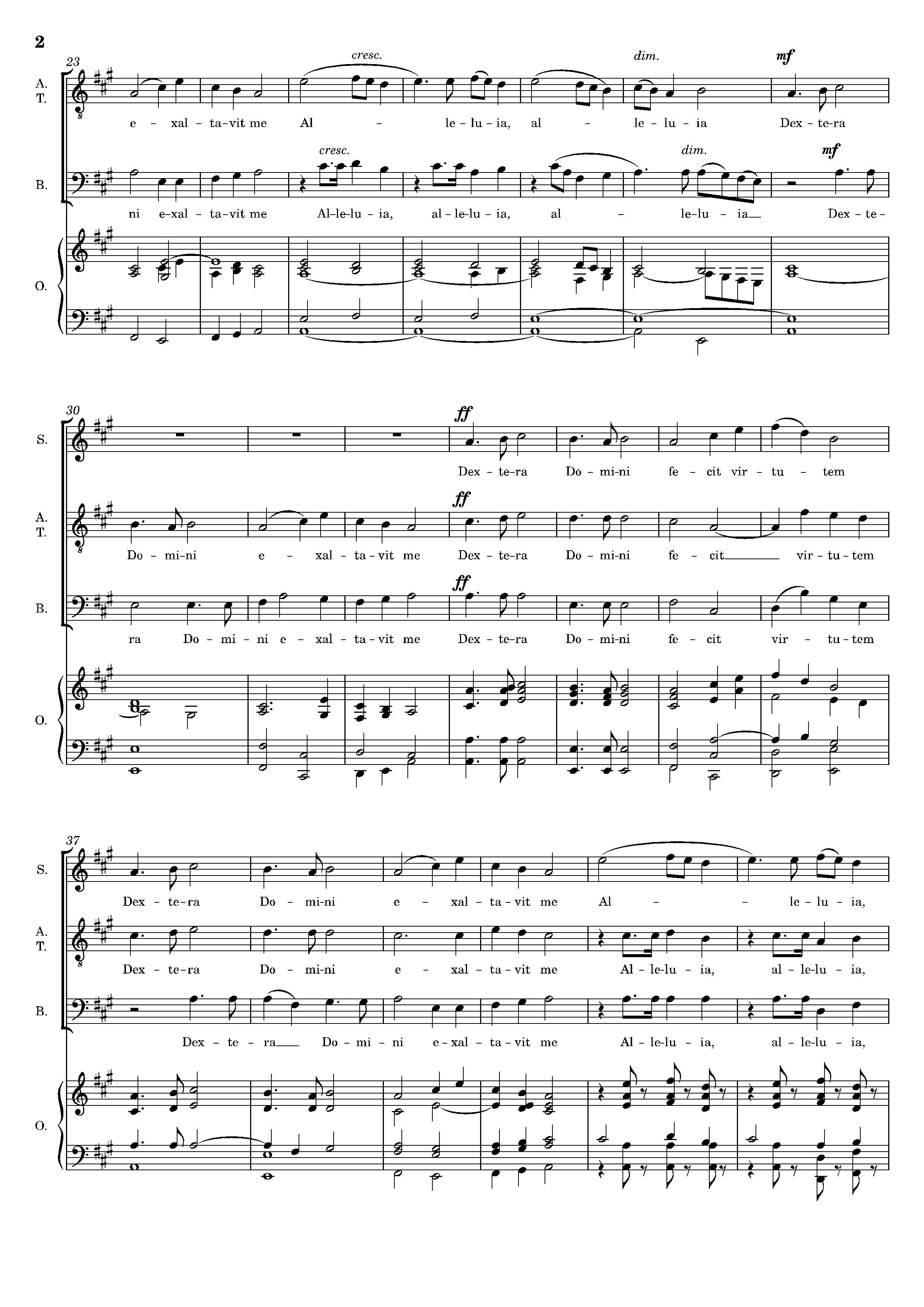 Page 2 de Dextera Domini (avec orgue)