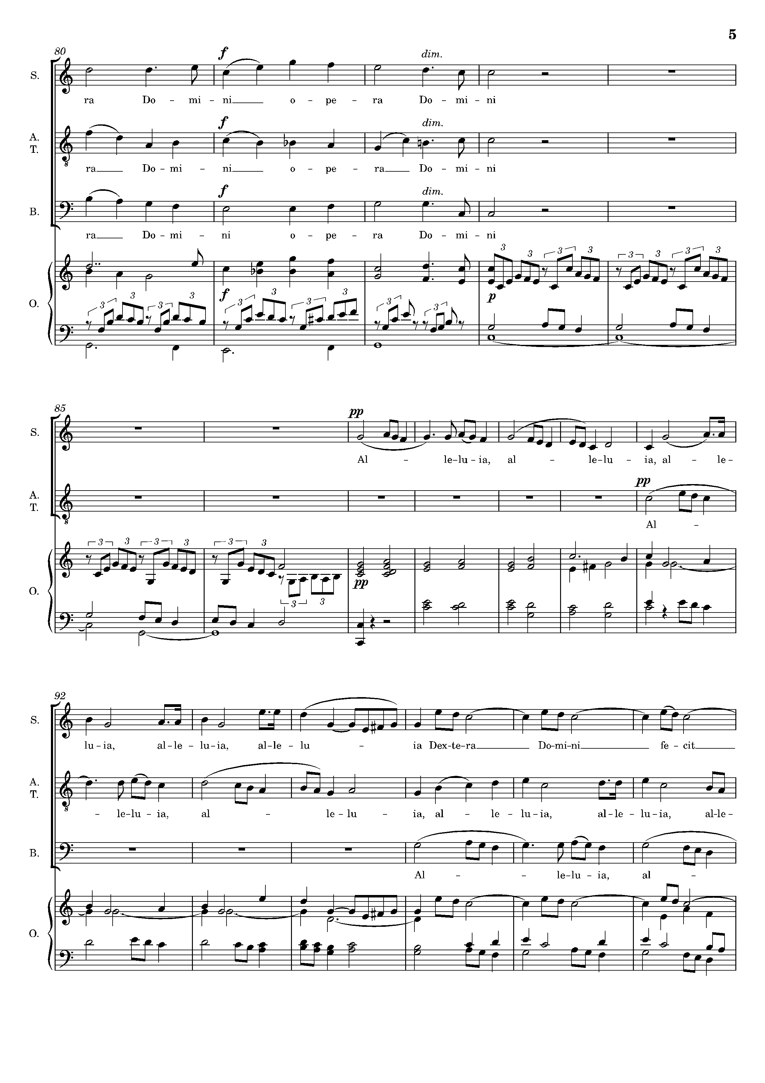 Page 5 de Dextera Domini (avec orgue)