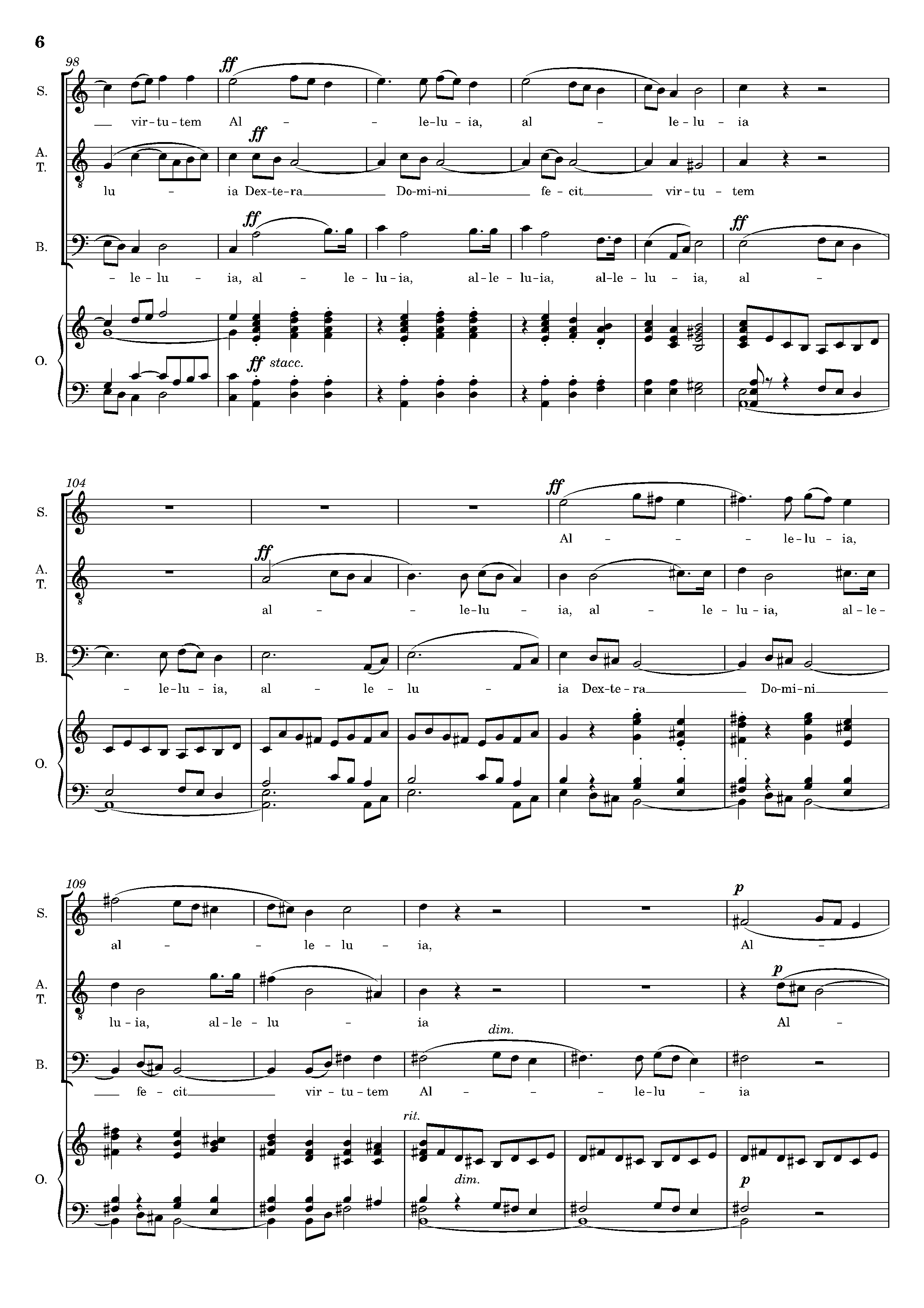 Page 6 de Dextera Domini (avec orgue)
