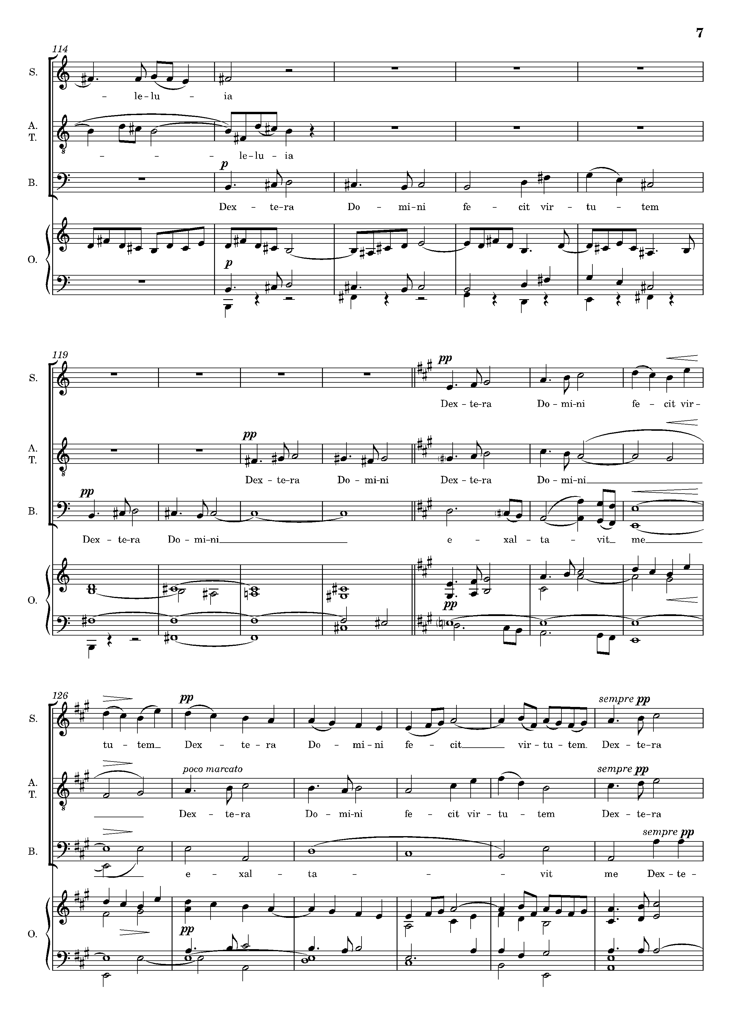 Page 7 de Dextera Domini (avec orgue)
