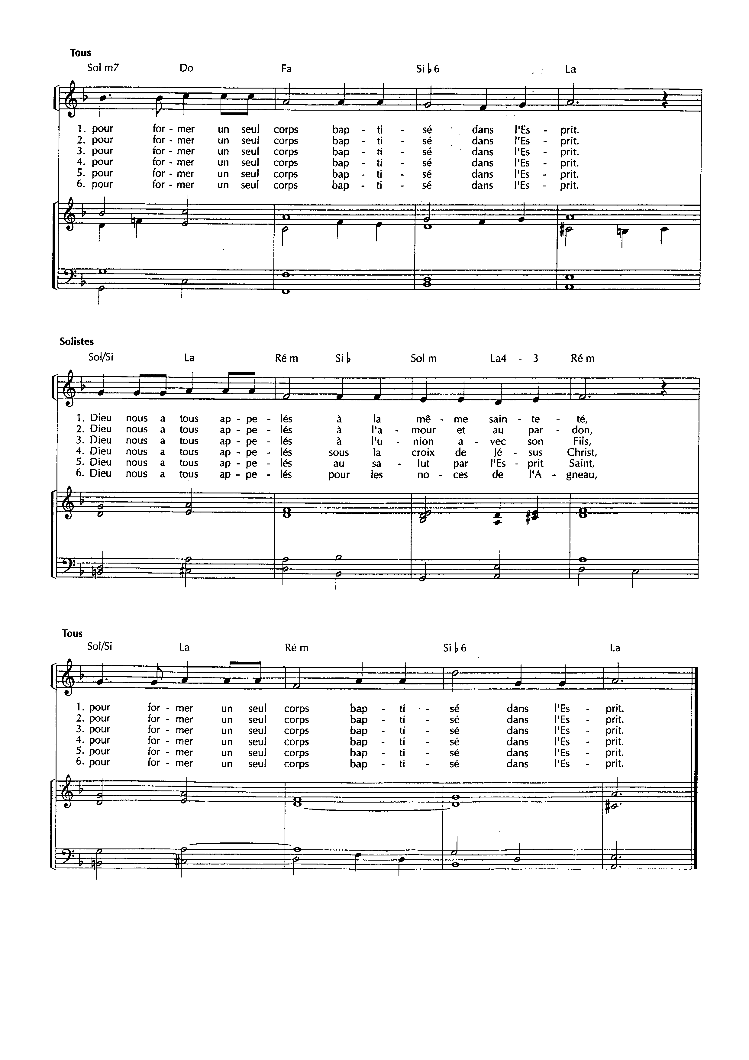 Page 2 de Dieu nous a tous appelés (Nous sommes le corps du Christ)