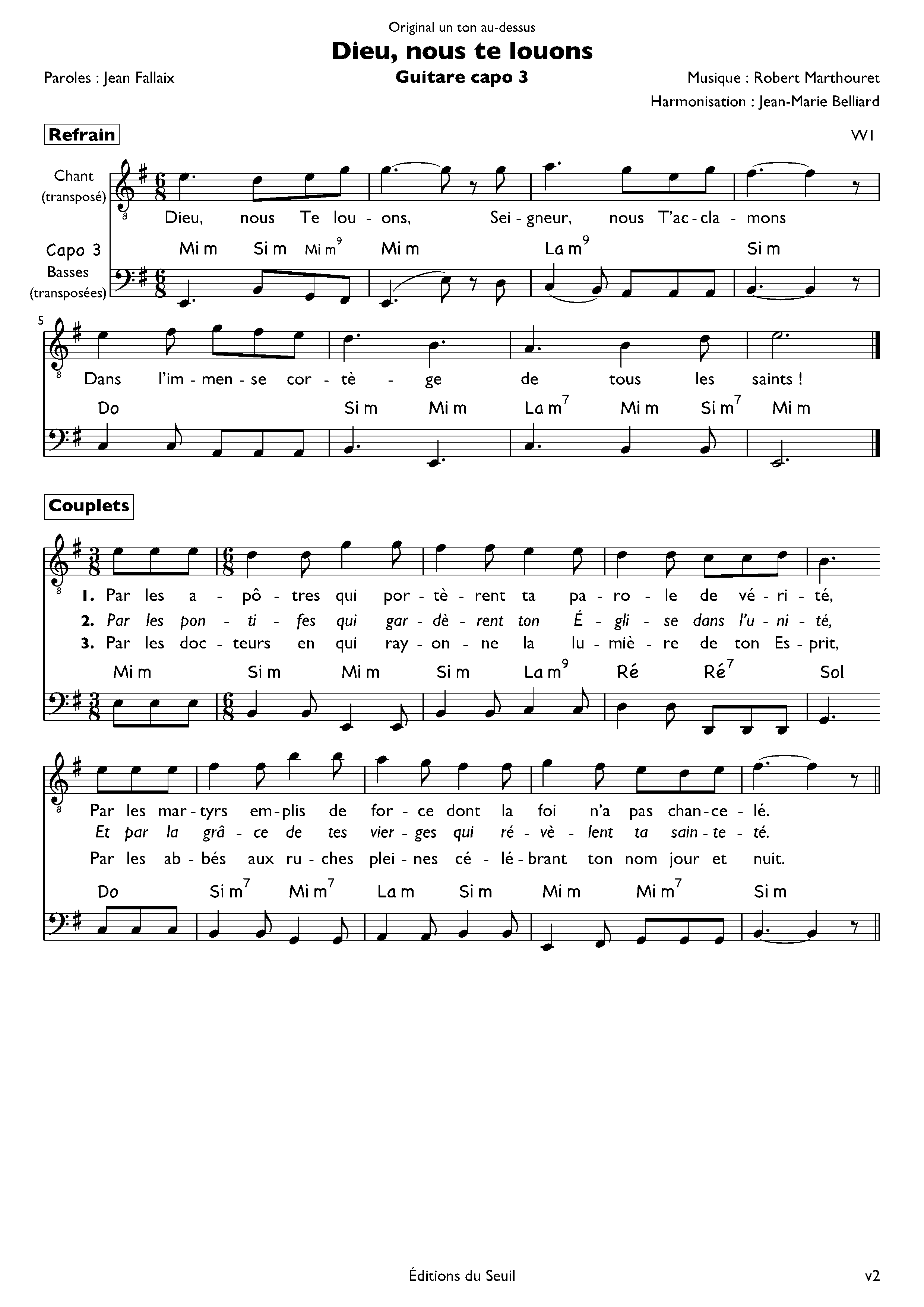 Page 3 de Dieu nous te louons