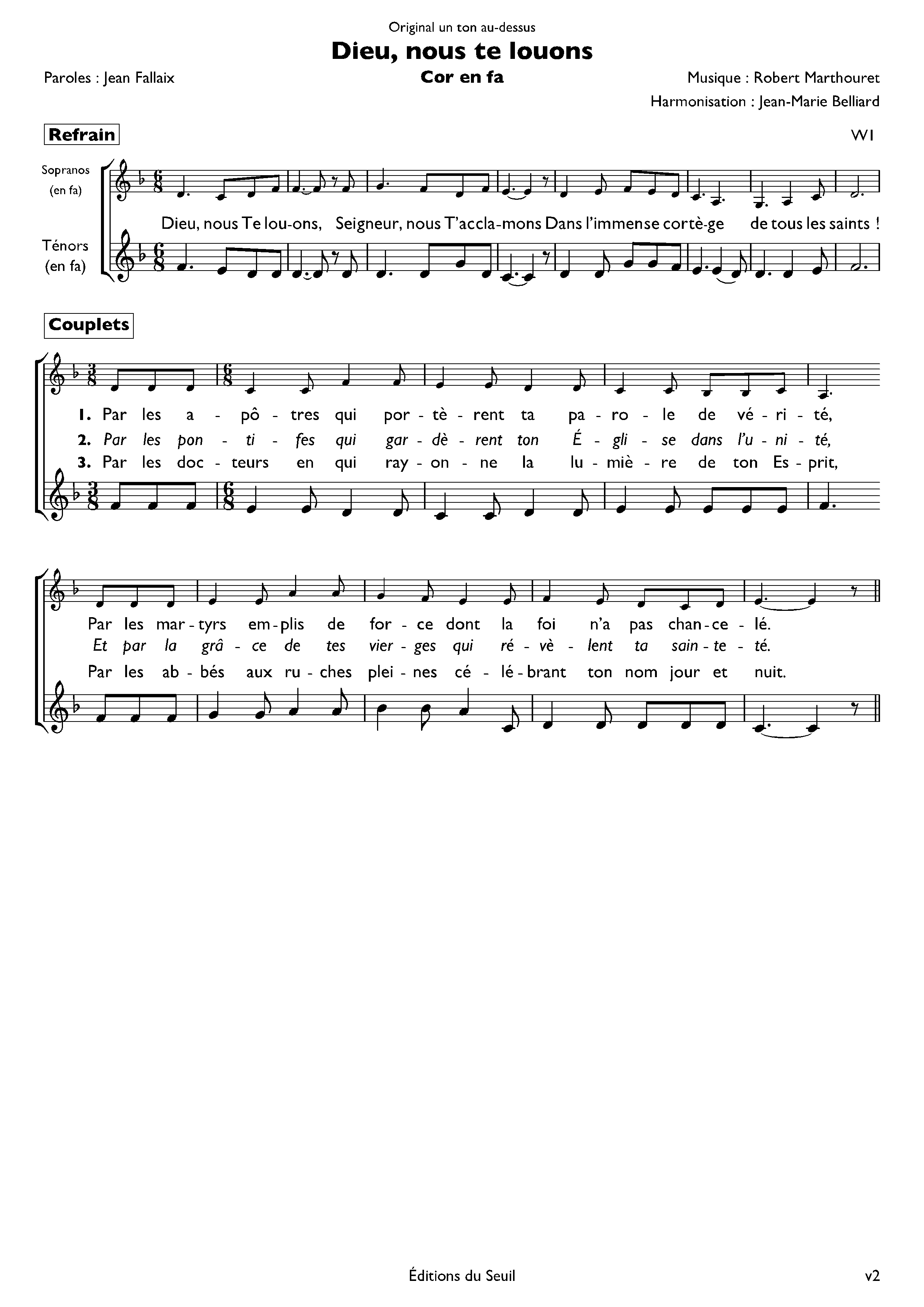 Page 5 de Dieu nous te louons