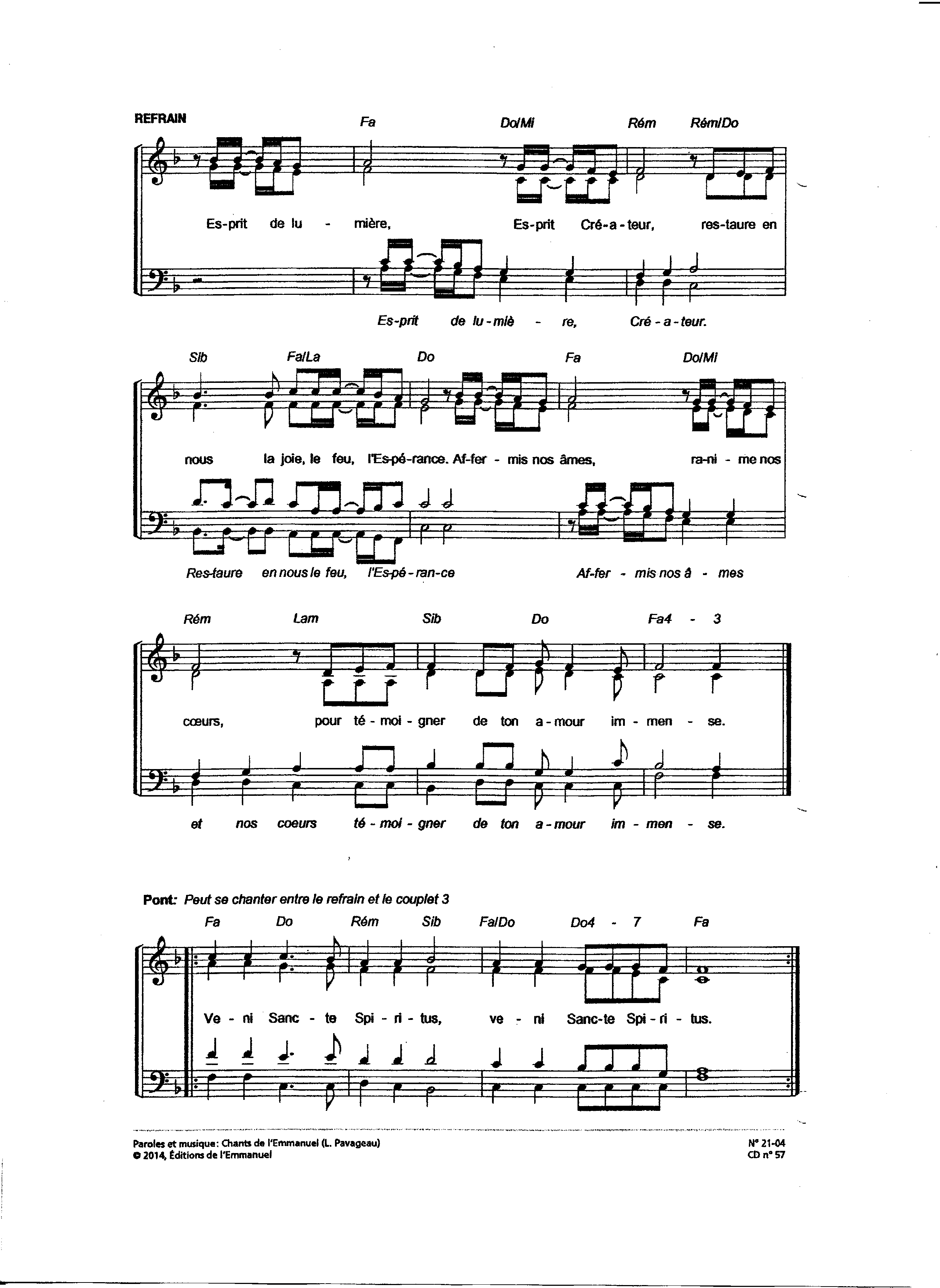 Page 2 de Esprit de lumière, Esprit créateur
