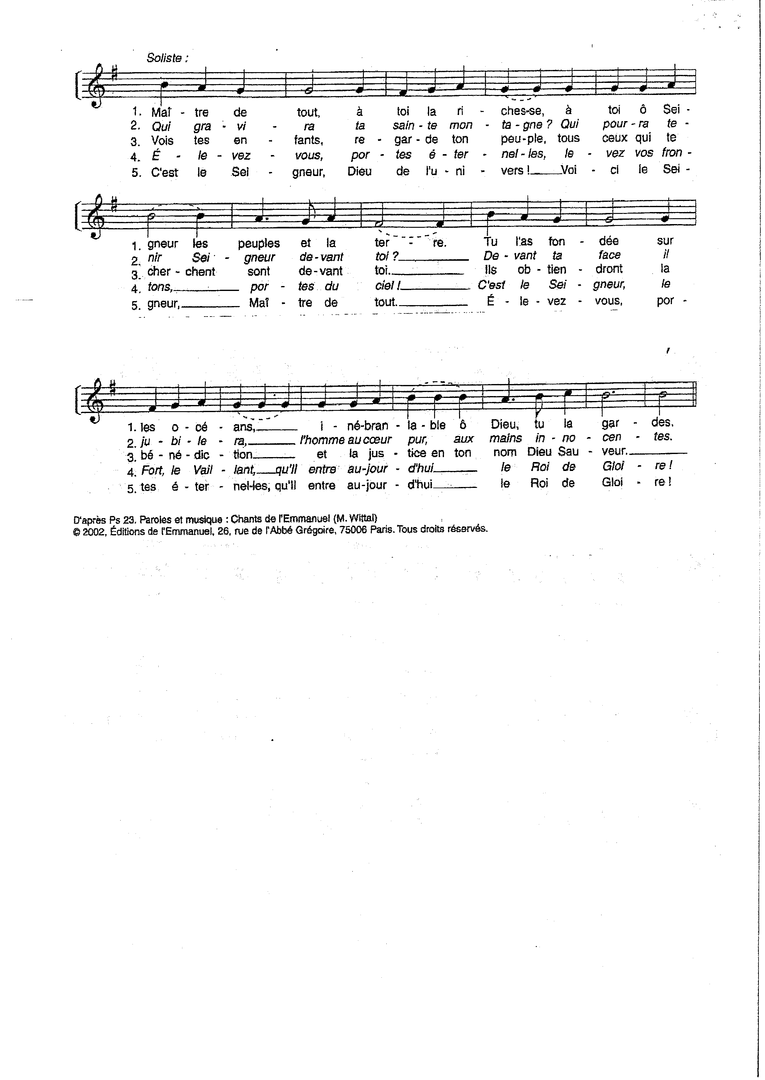 Page 2 de Hosanna, béni soit celui qui vient !
