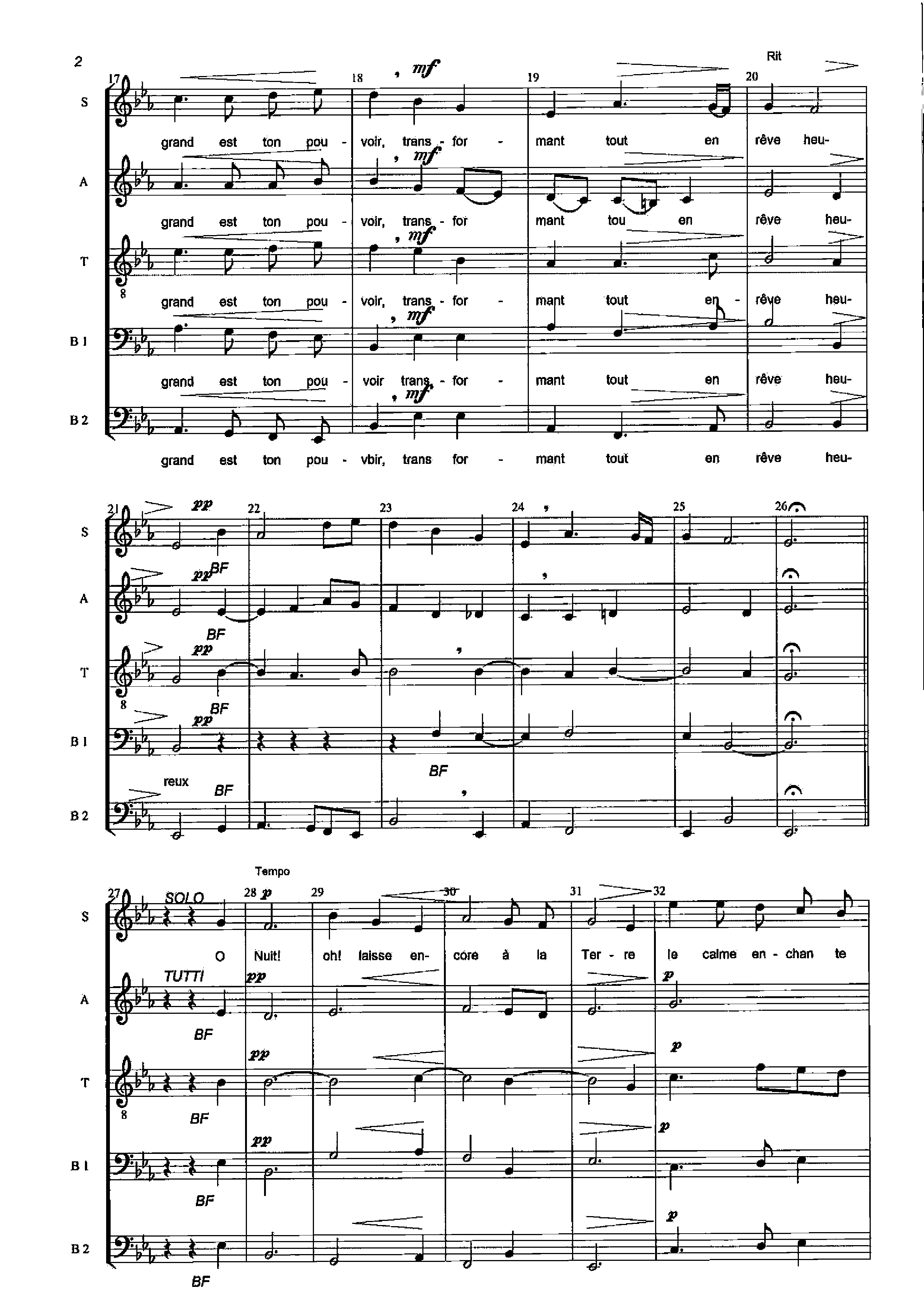 Page 2 de Hymne à la nuit