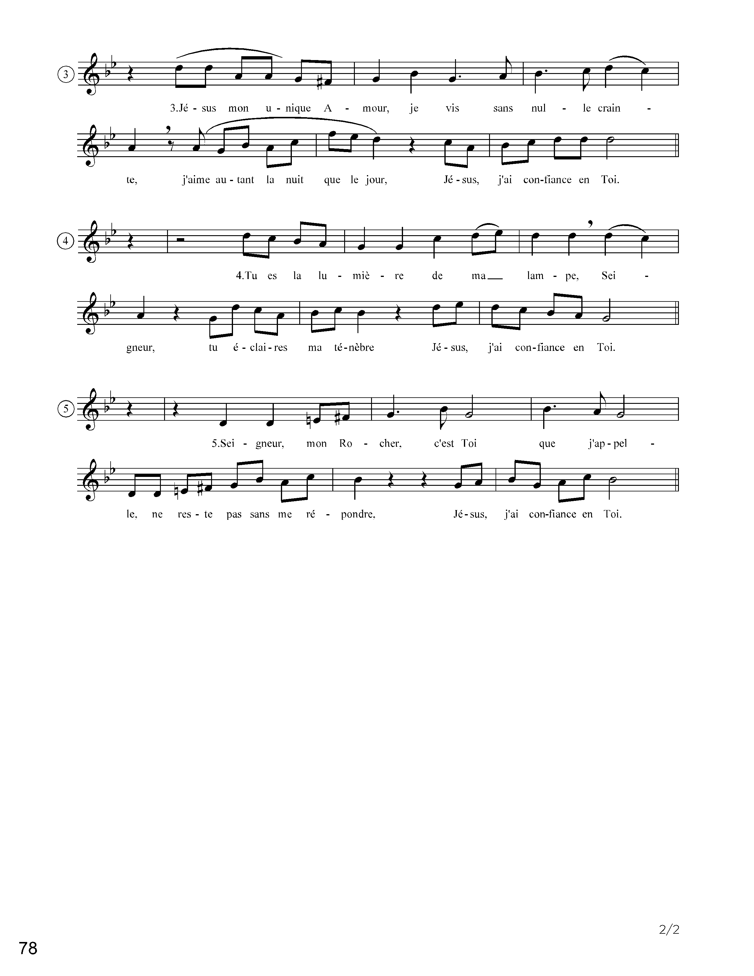 Page 2 de Je ne puis craindre