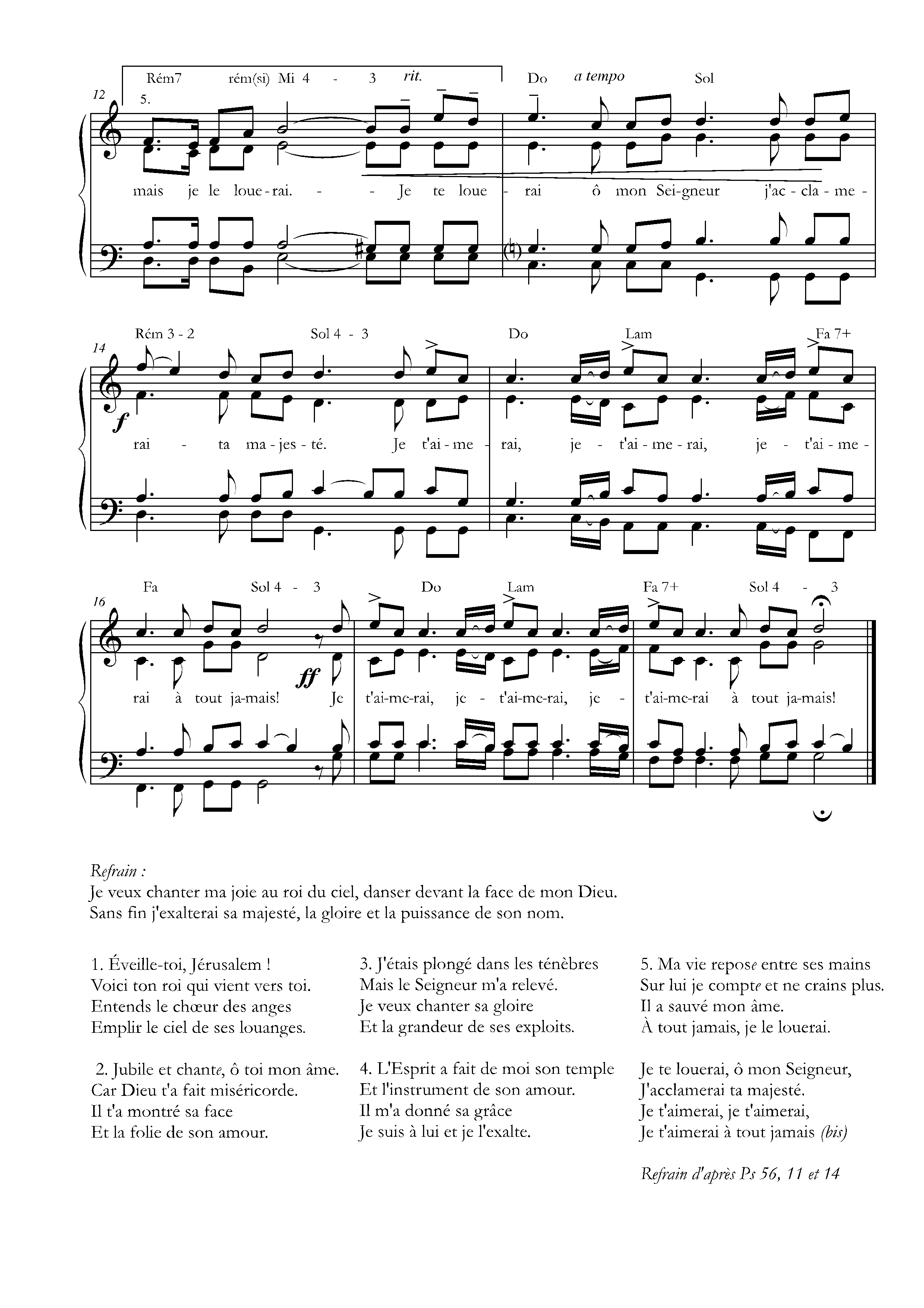 Page 2 de Je veux chanter ma joie