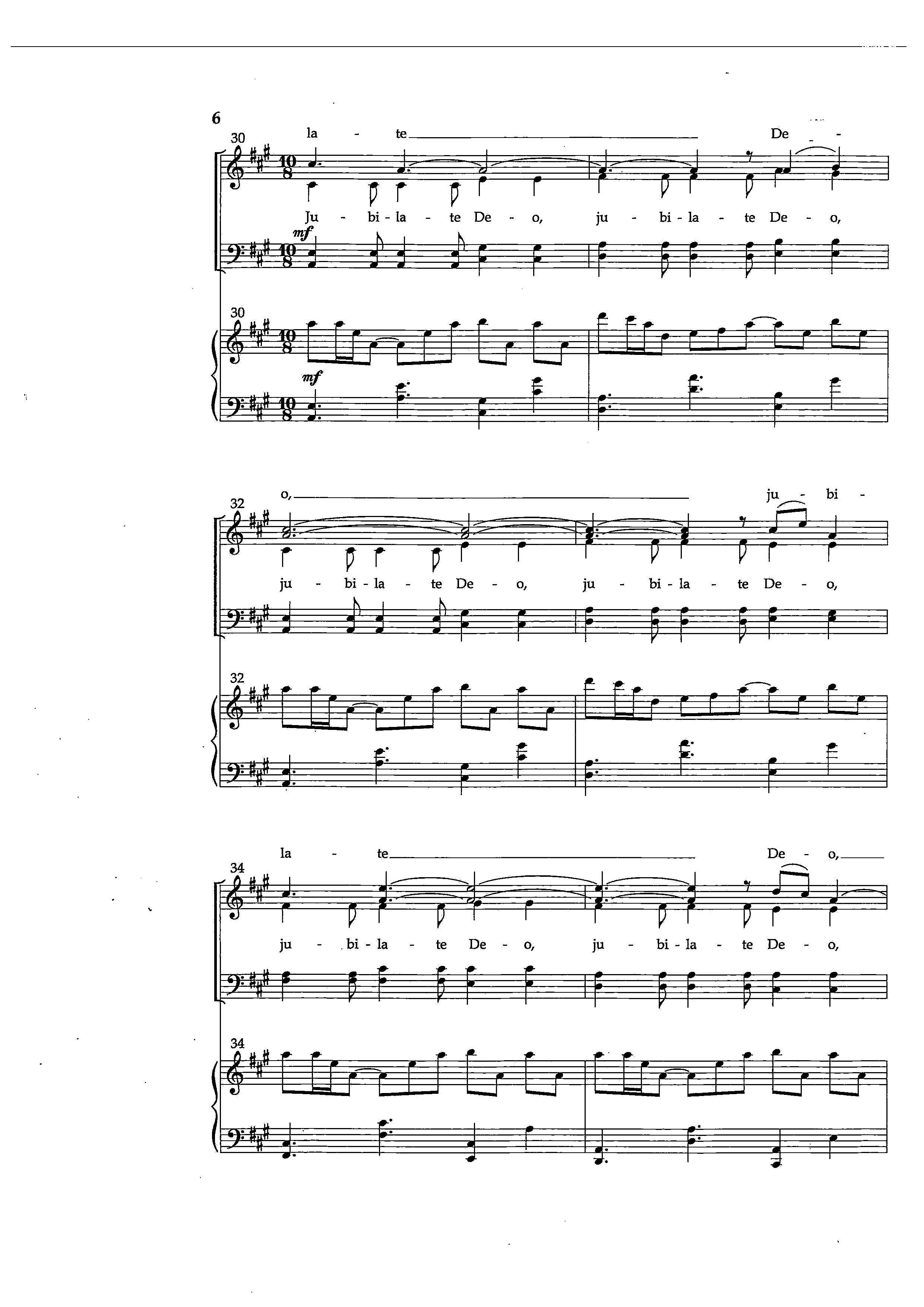 Page 4 de Jubilate Deo (SATB et piano)