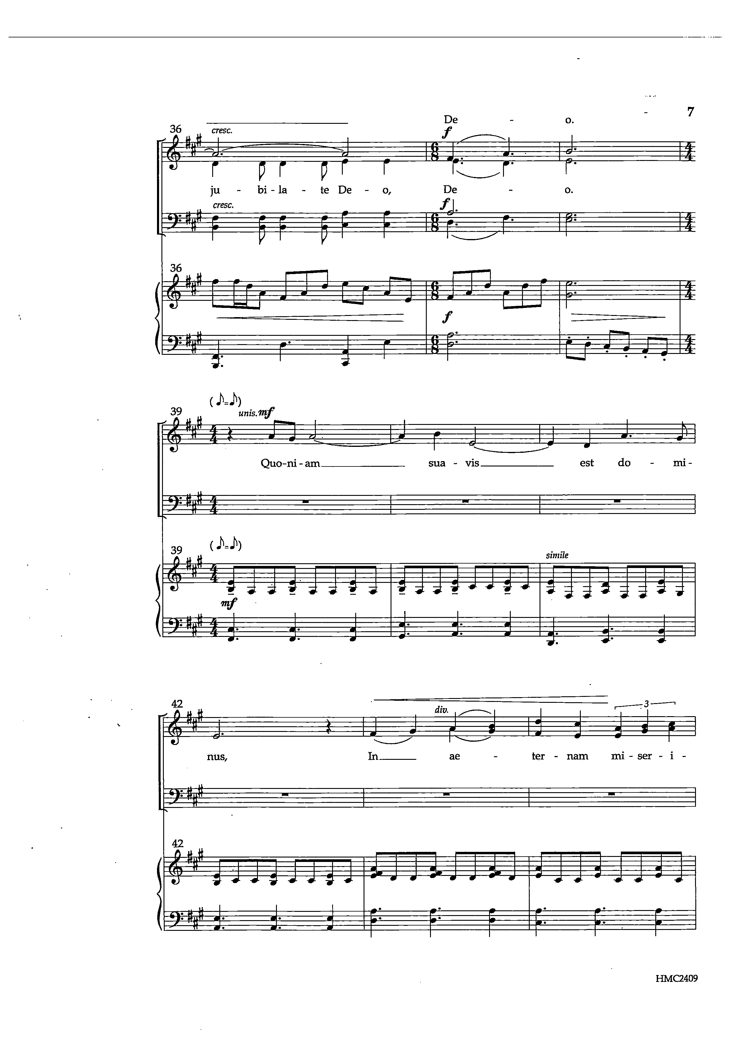 Page 5 de Jubilate Deo (SATB et piano)