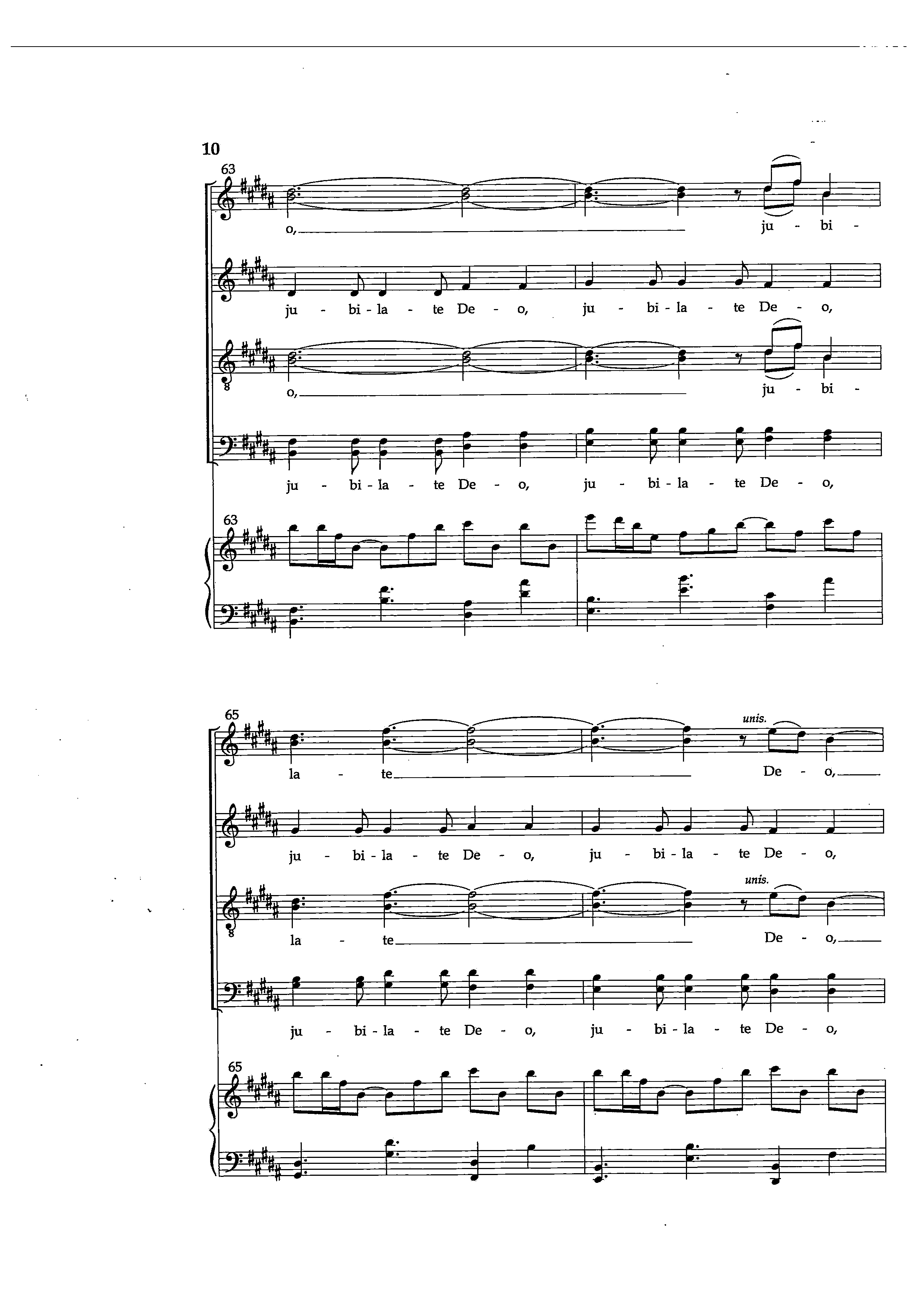 Page 8 de Jubilate Deo (SATB et piano)