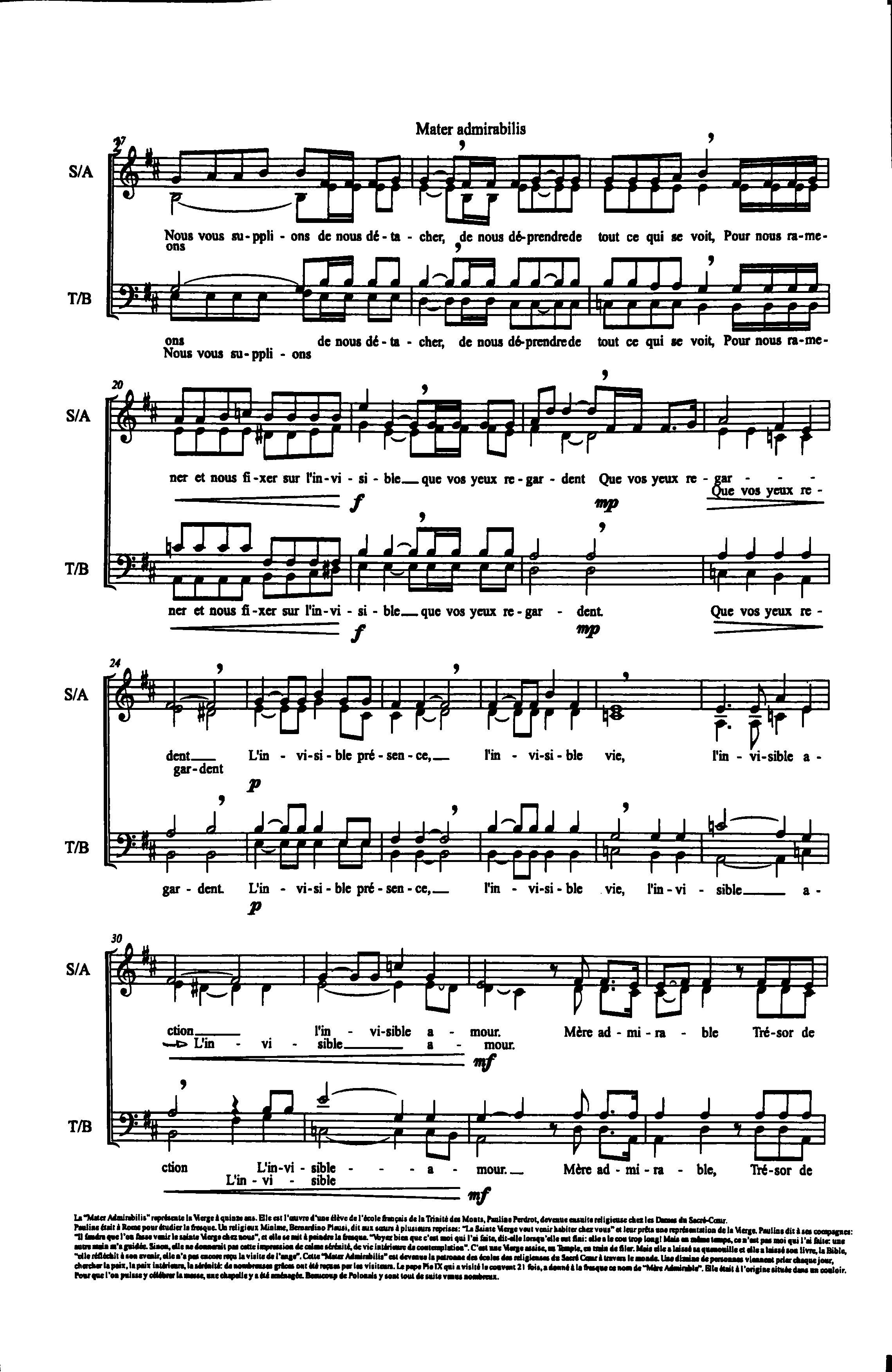 Page 2 de Mater admirabilis (à partir de la mesure 32)