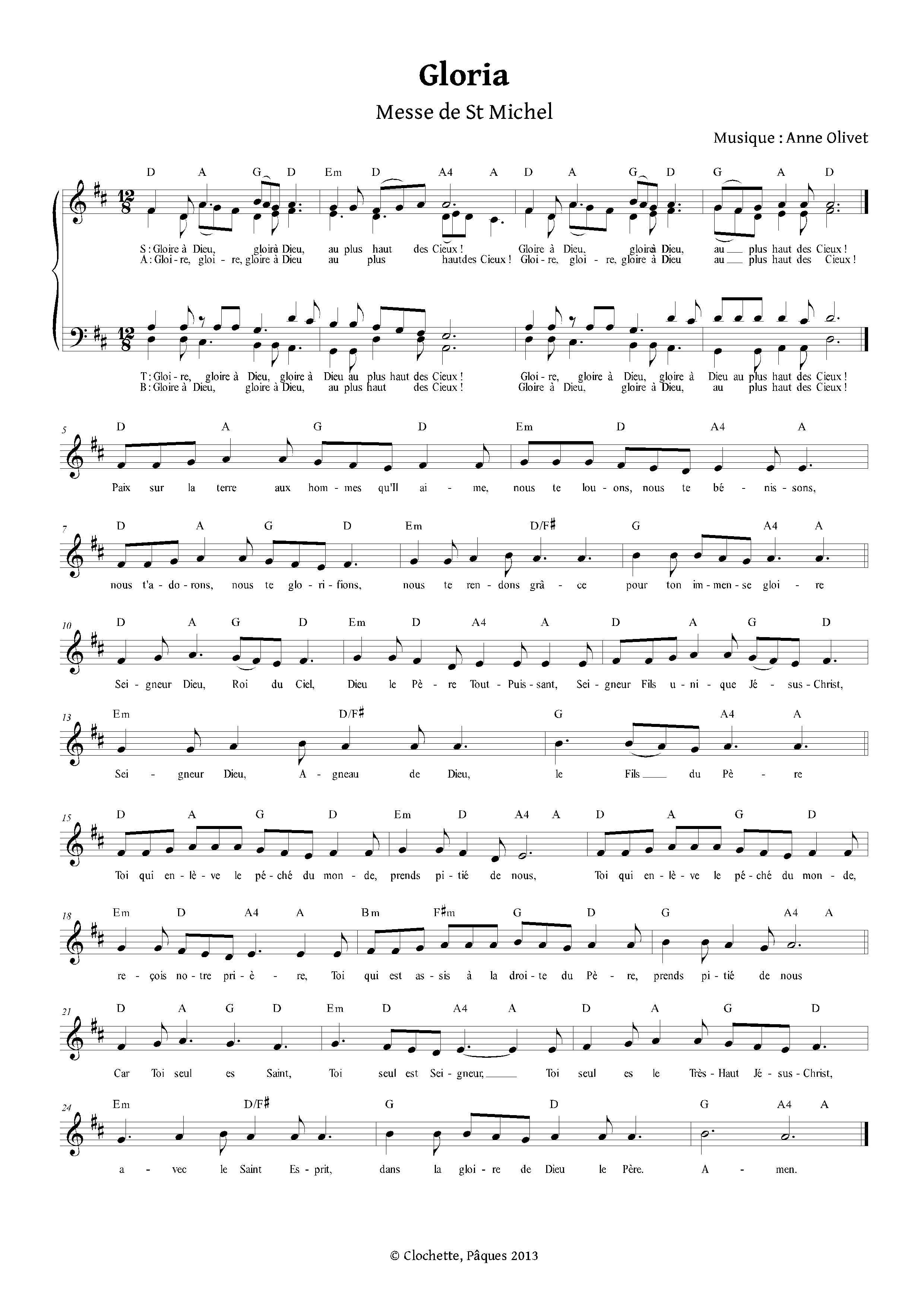Page 2 de Messe de Saint Michel