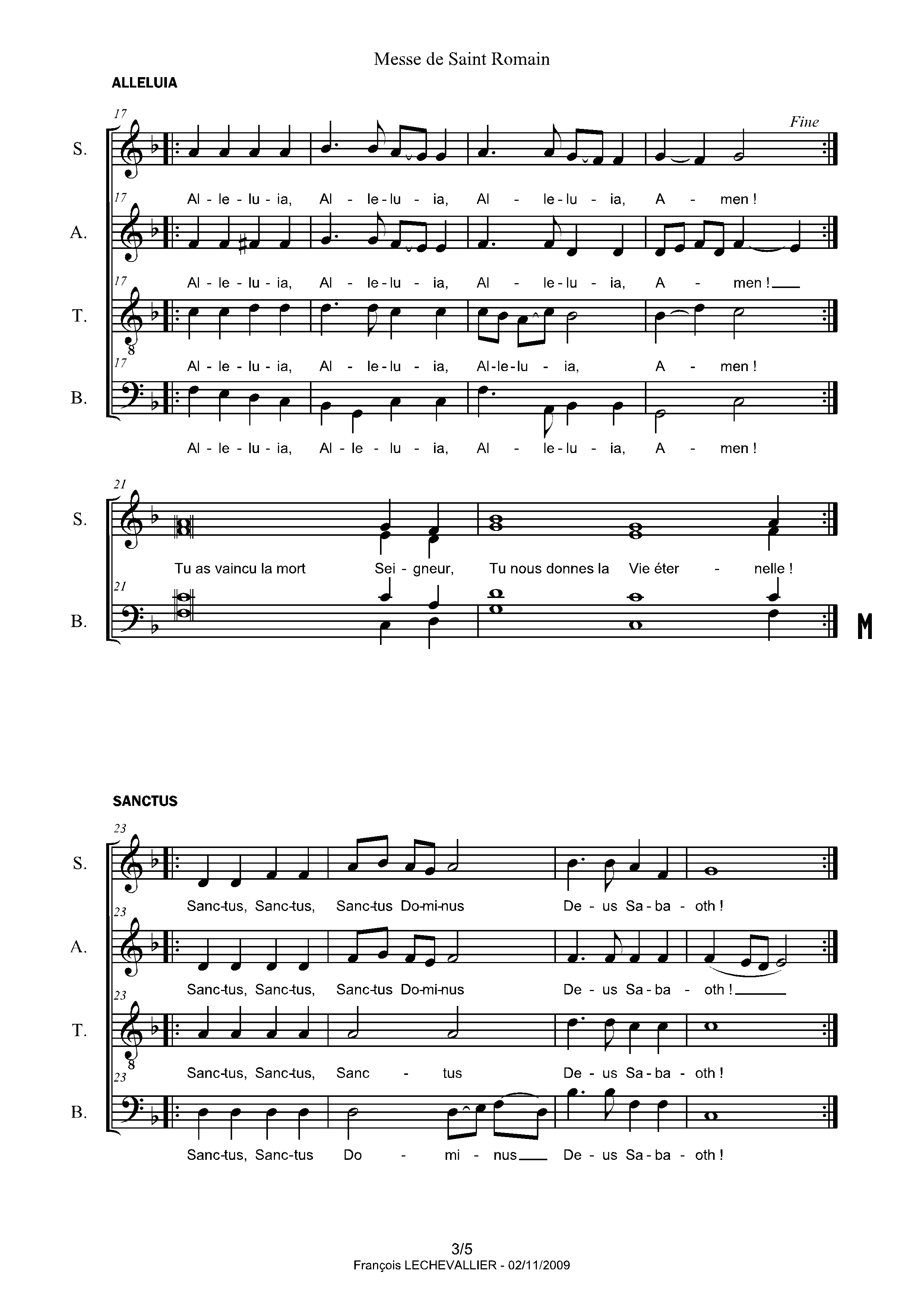 Page 3 de Messe de Saint Romain