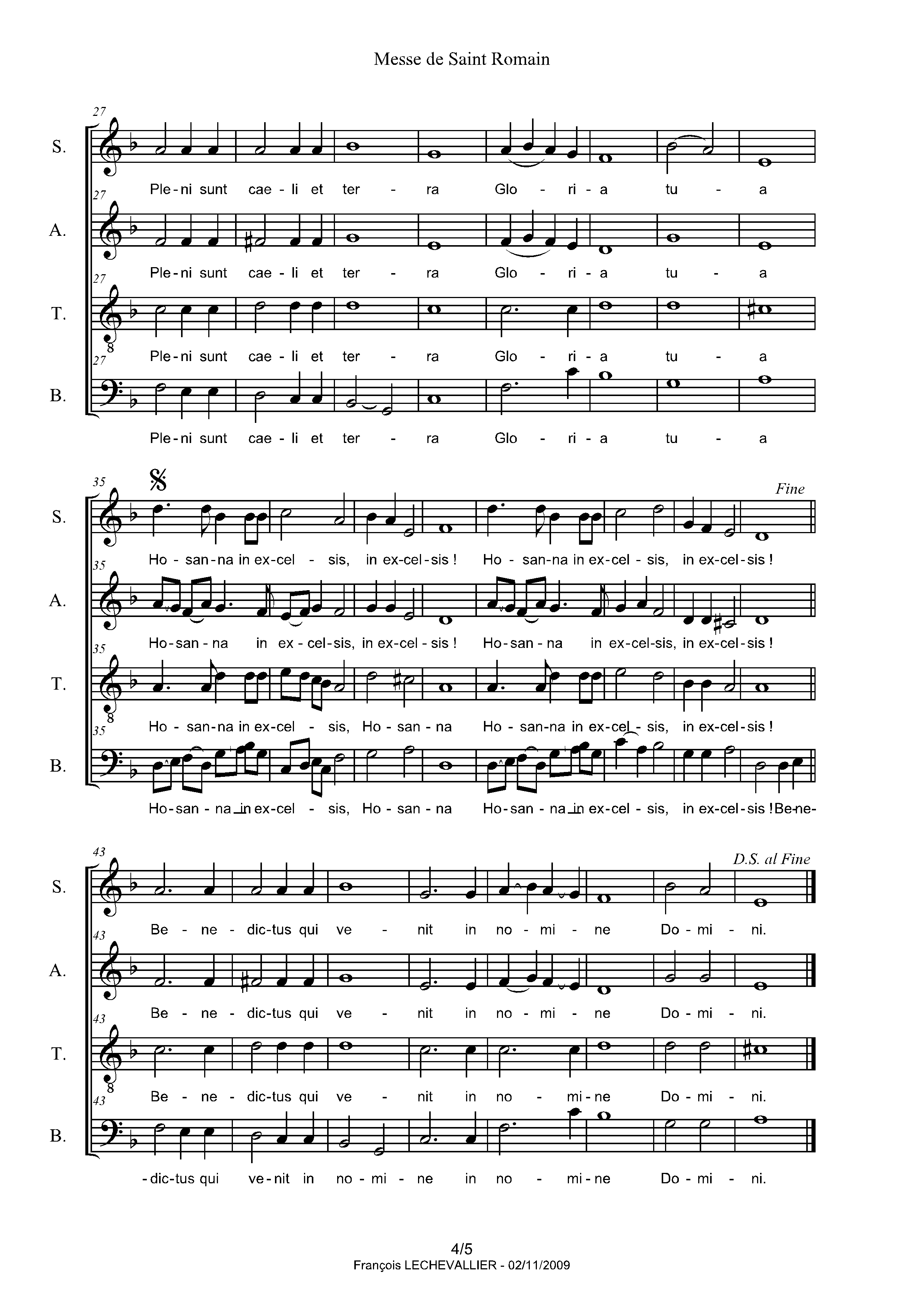 Page 4 de Messe de Saint Romain