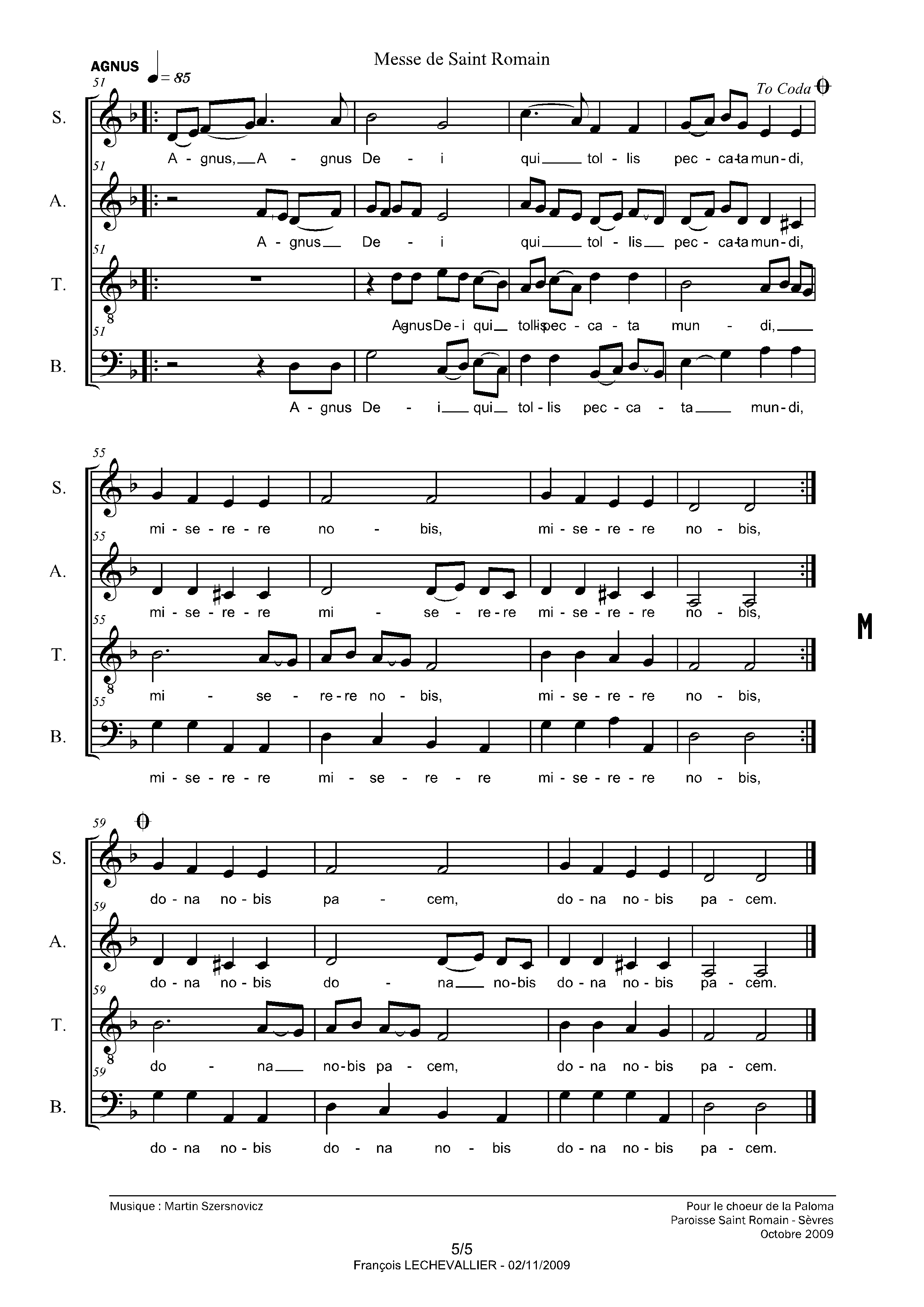 Page 5 de Messe de Saint Romain