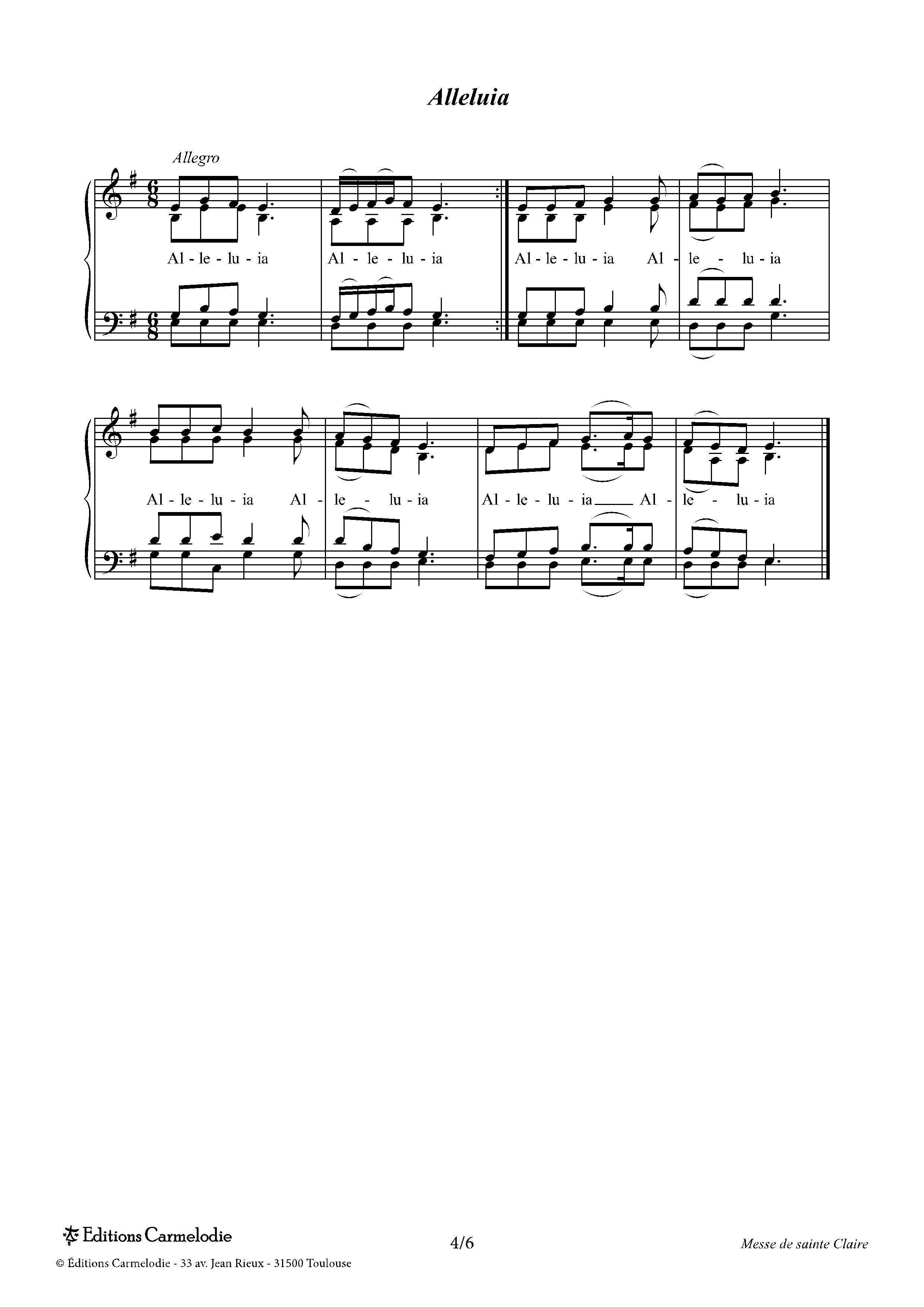 Page 4 de Messe de Sainte Claire
