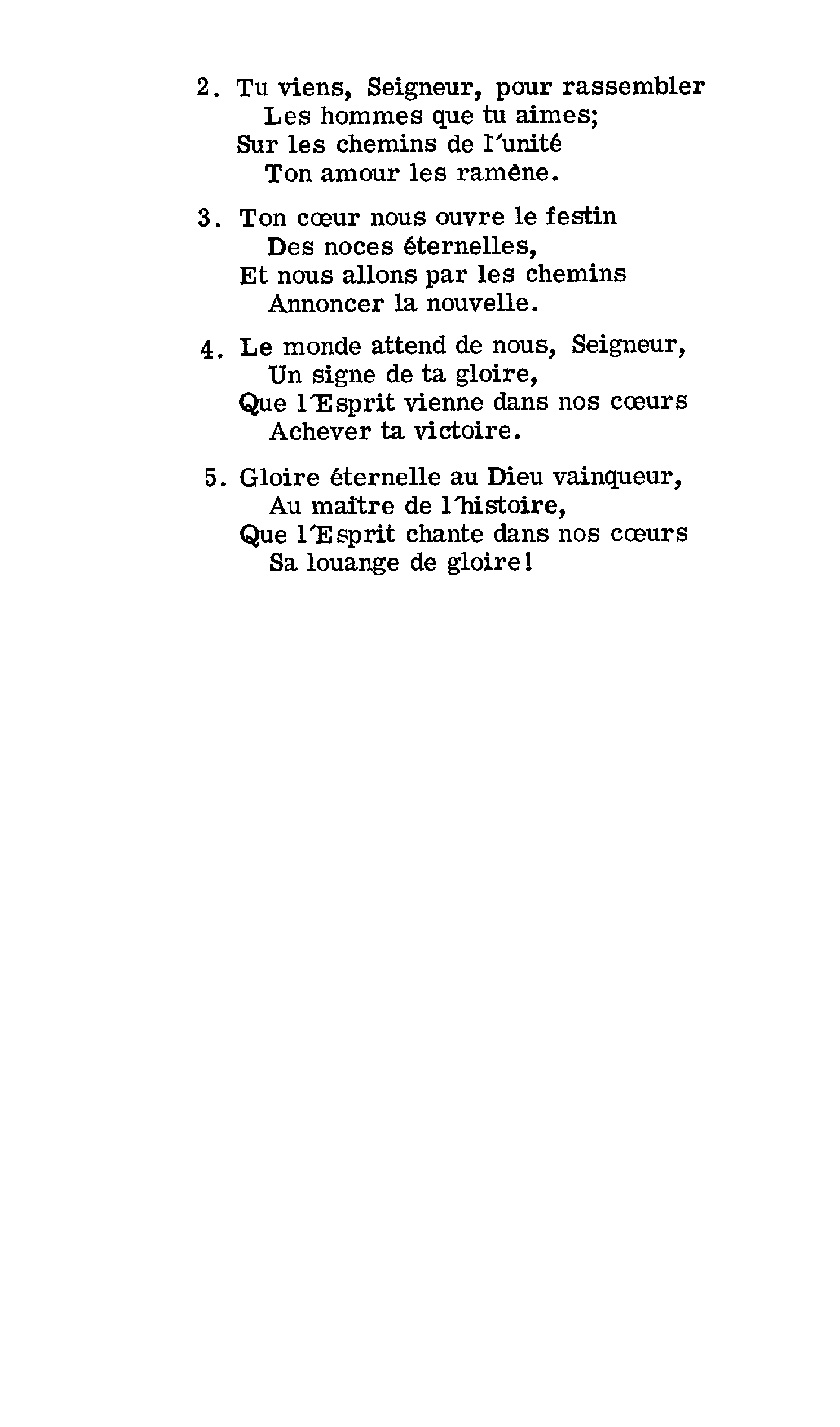 Page 2 de Nous chanterons pour Toi Seigneur