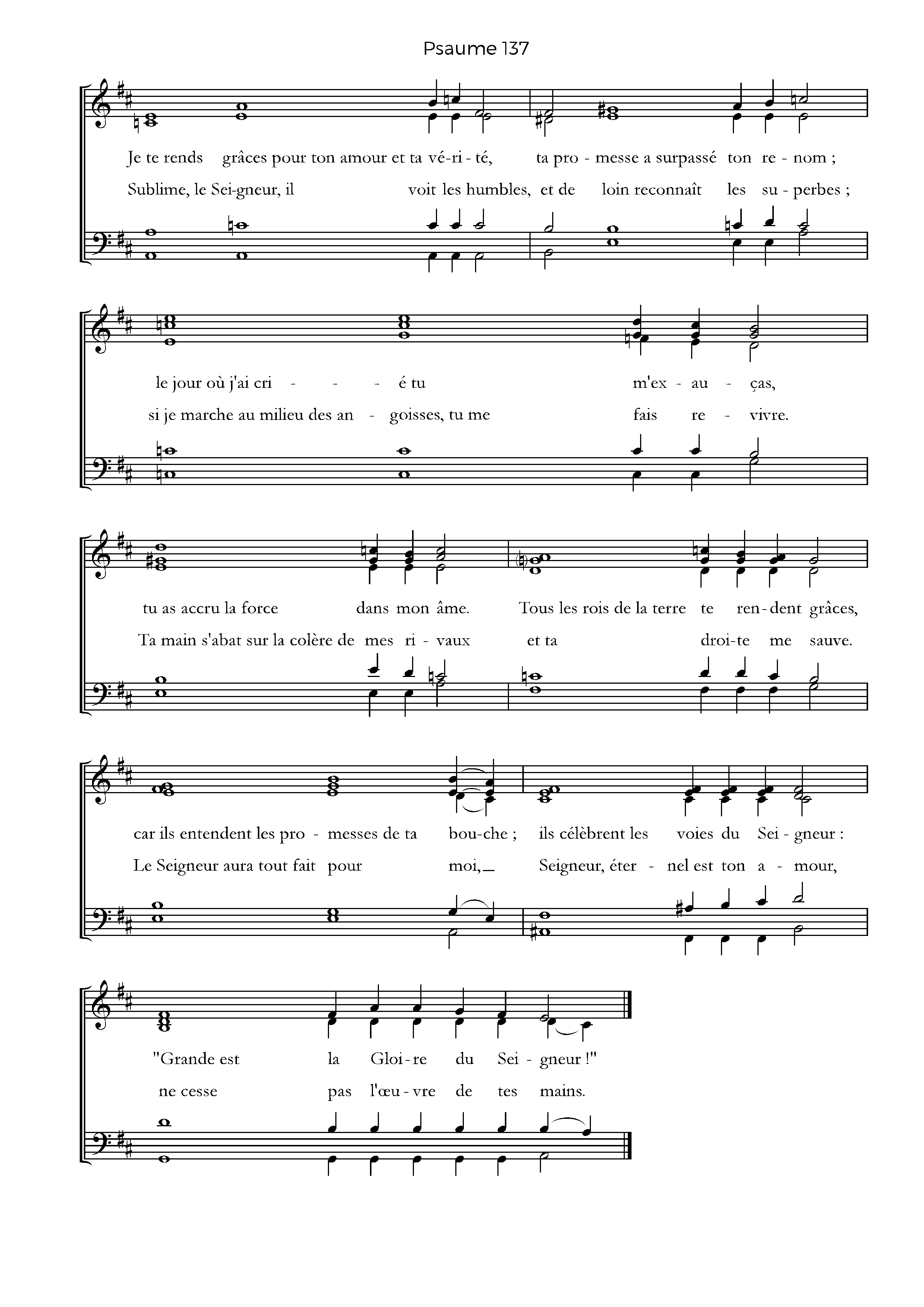 Page 2 de Psaume 137 - De tout mon cœur