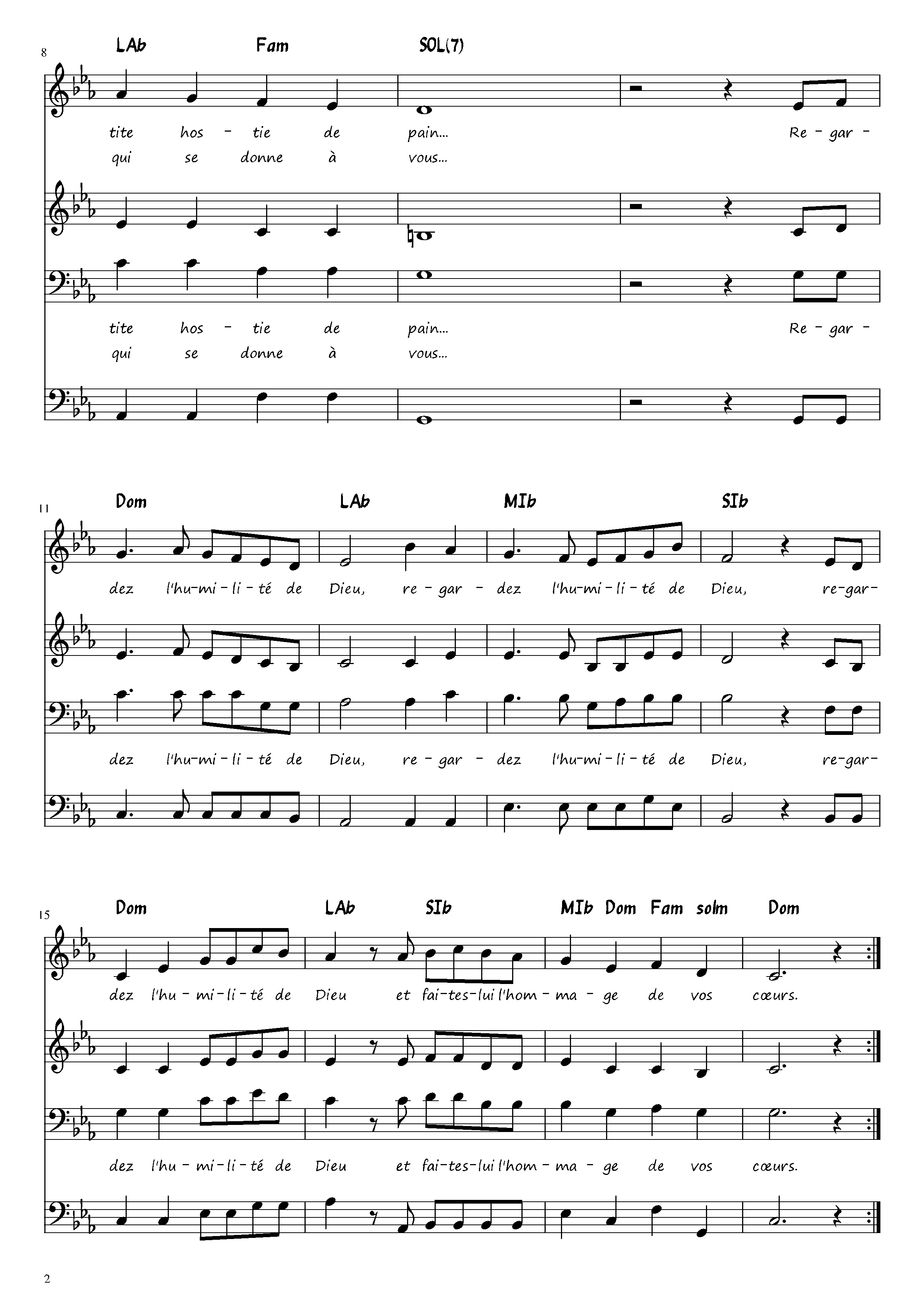 Page 2 de Regardez l'humilité de Dieu