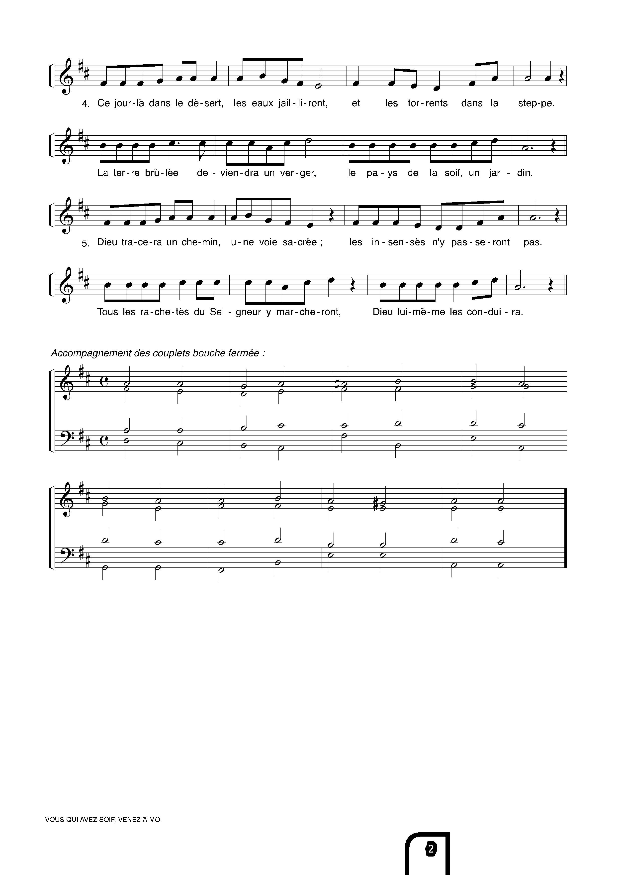 Page 2 de Vous qui avez soif, venez à moi